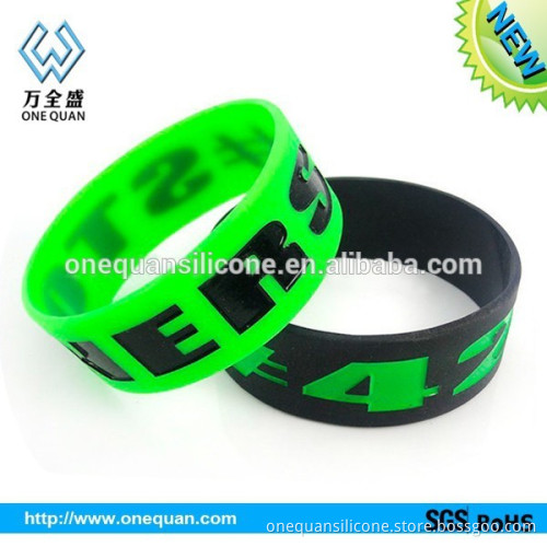 Silicone wristband Bracelets colored debossed promotional